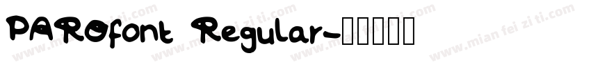 PAROfont Regular字体转换